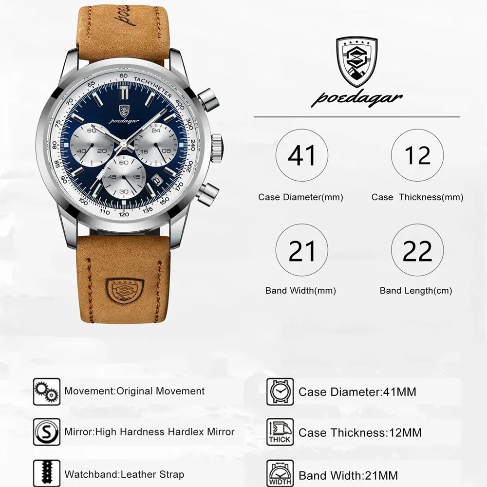 POEDAGAR Luxury Man's Watch