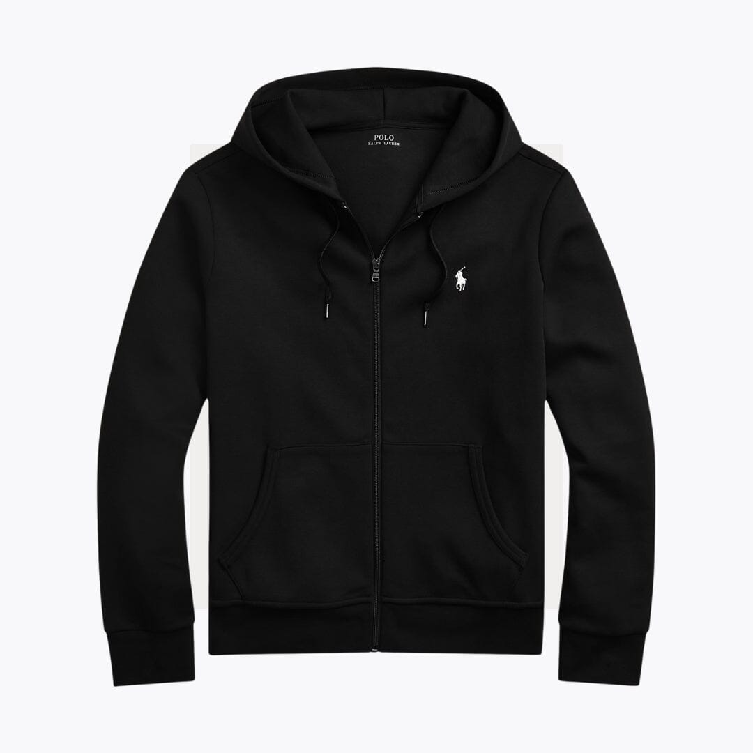 RL Doppelstrick-Kapuzenpullover mit durchgehendem Reißverschluss 